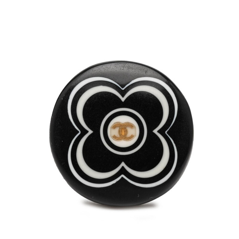 CHANEL Black Logo Ring